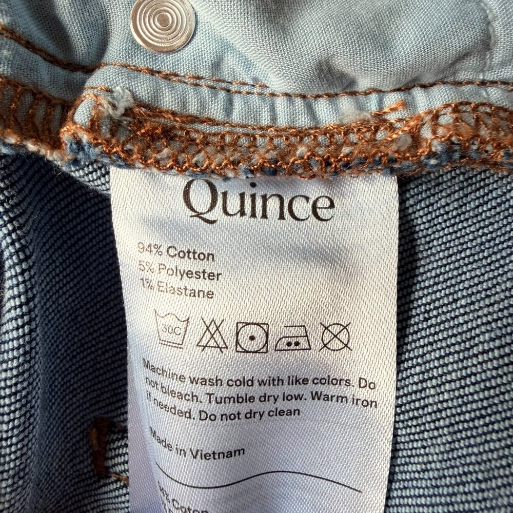 Quince Women’s Bella Stretch Straight Jeans – Midnight Blue – Size 32 - Picture 5 of 6